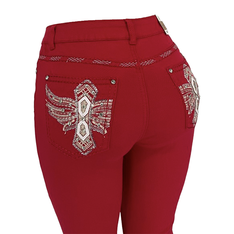 Women's color flared trousers 004