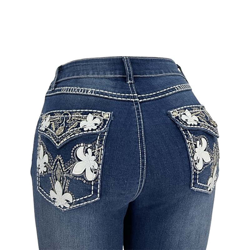 Women's Thick Denim Trousers 011