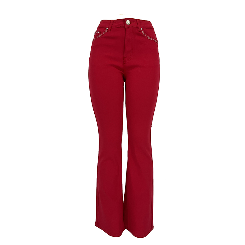Women's color flared trousers 004