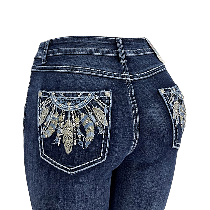 Women's Thick Denim Trousers 012