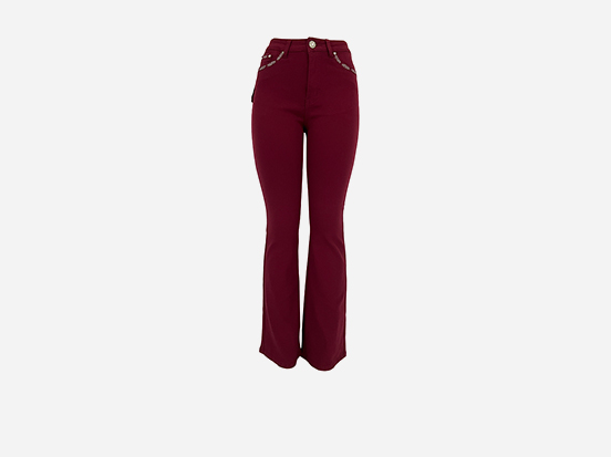  Women's color flared trousers 003