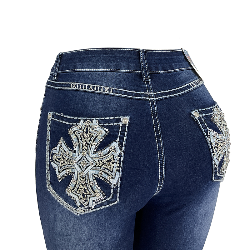 Women's Thick Denim Trousers 010