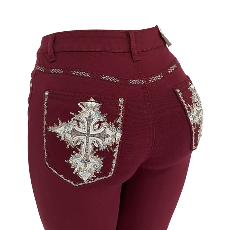 Women's color flared trousers 003