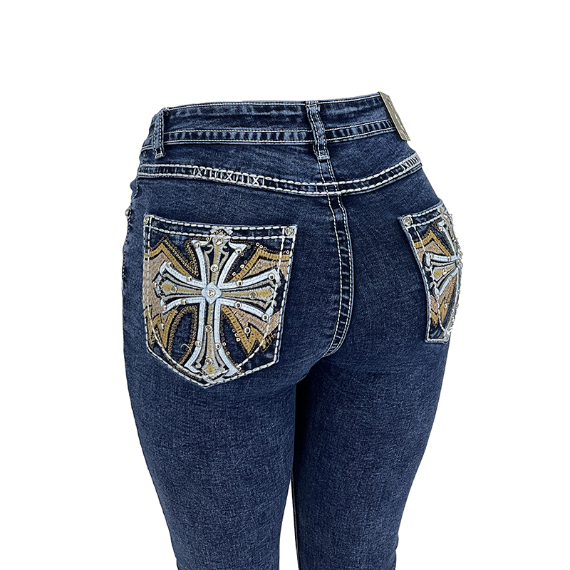 Women's Thick Denim Trousers 004