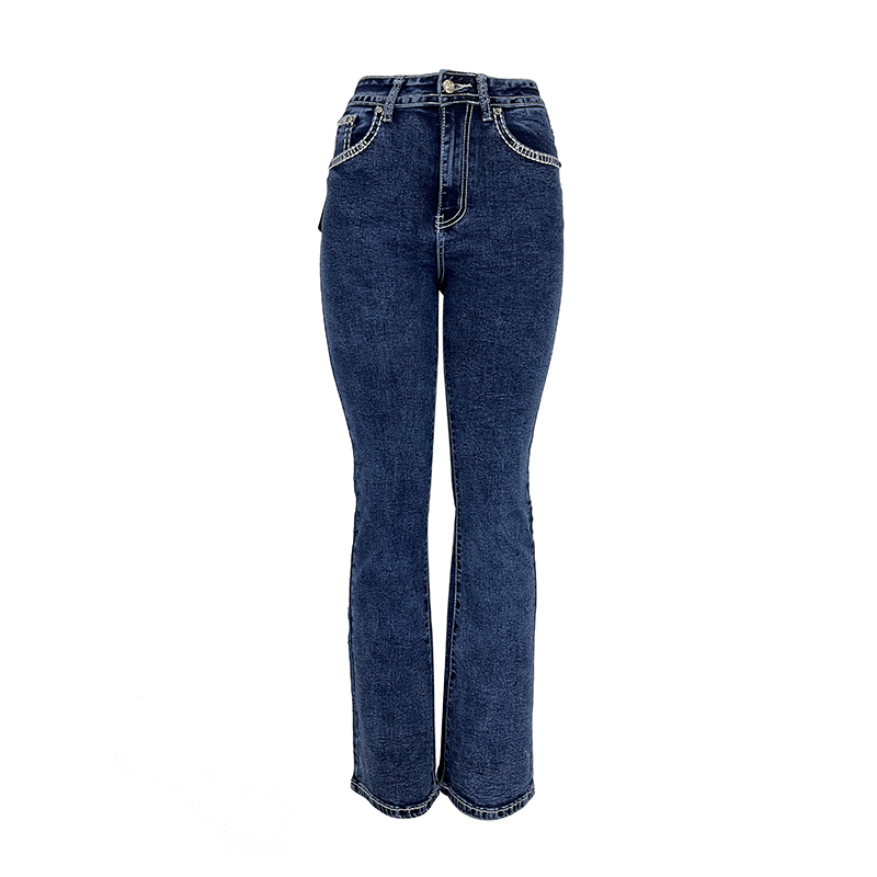 Women's Thick Denim Trousers 004